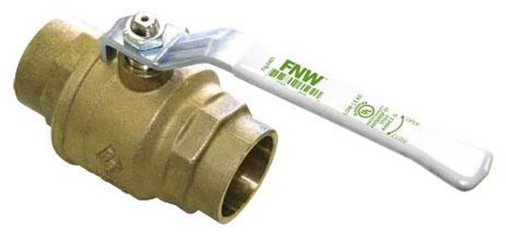 Flash Sale ✔️ FNW® 1-1/4 in. Brass Full Port Sweat 600# Ball Valve 😍