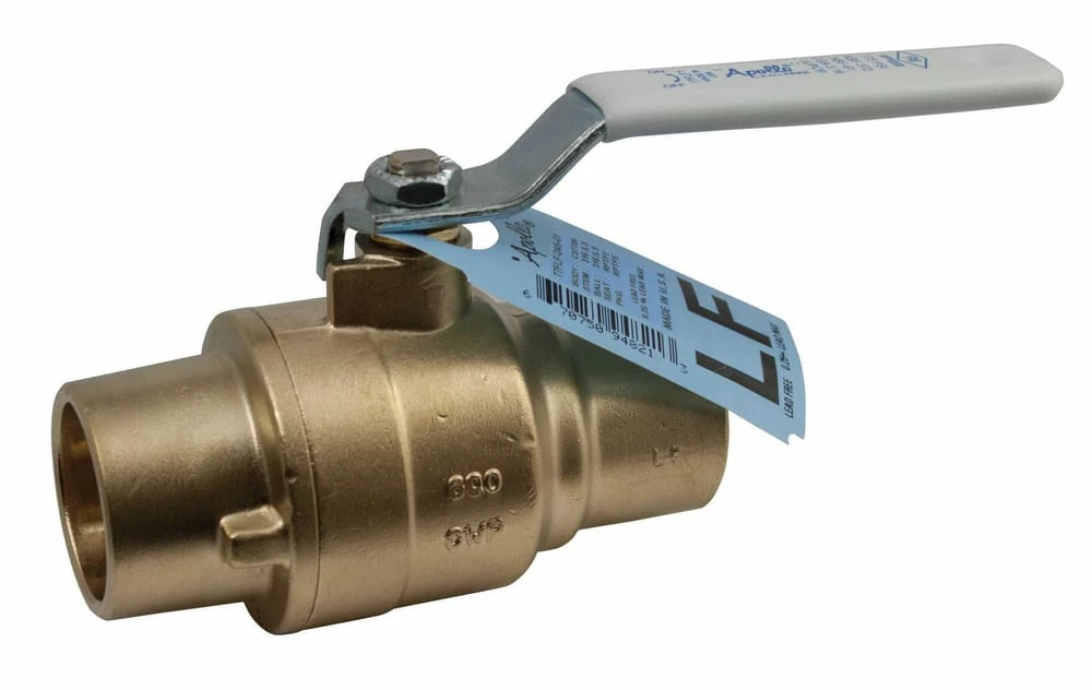 Coupon ✨ Apollo Valves 77FLF-200 Series 3/4 in. Brass Full Port Solder 600# Ball Valve 👍
