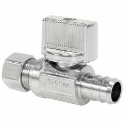 Buy 🌟 NIBCO Pro-Stop® 1/2 x 1/4 in. PEX x OD Compression Lever Straight Supply Stop Valve 🔔