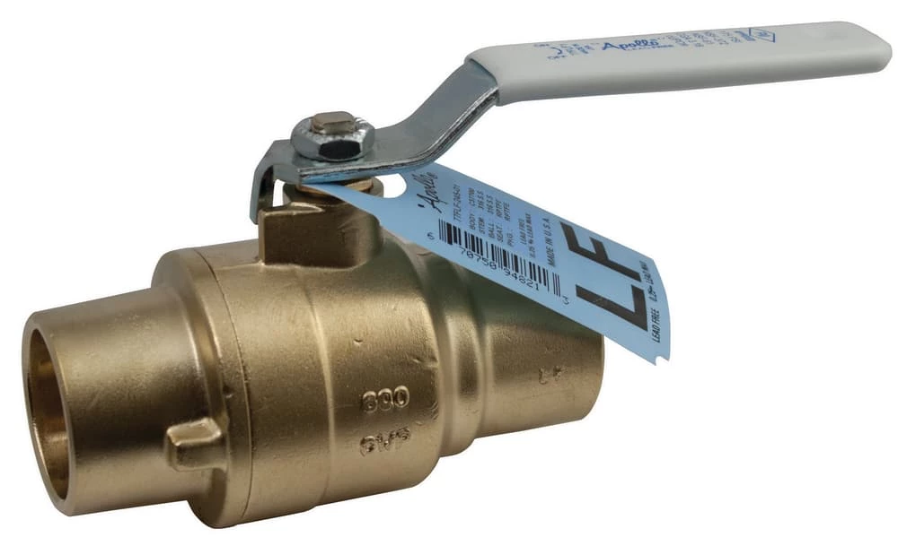 Outlet ๐ Apollo Valves 77FLF-200 Series 1-1/2 in. Brass Full Port Solder 600# Ball Valve ๐