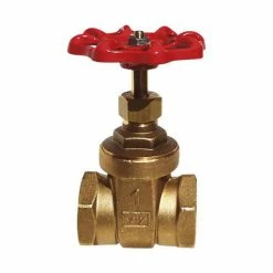Hot Sale 😀 Red-White Valve 206AB 1-1/4 in. Brass NPT Gate Valve 😍