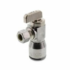 Best Pirce 😉 Dahl Valve Mini-Ball™ 1/2 x 3/8 in. Push-to-Connect x OD Compression Loose Key Angle Supply Stop Valve in Chrome Plated 🎁