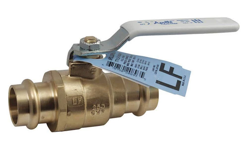 Hot Sale 🔔 Apollo® Press 77VLF Series 2-1/2 in. Forged Brass Full Port Press Ball Valve 😍