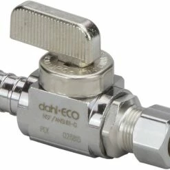 Coupon 🧨 PureFlow® Crimp 1/2 x 1/4 in. Barbed x Compression Lever Handle Straight Supply Stop Valve in Chrome Plated 🤩