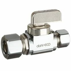 Budget 💯 Dahl Valve Mini-Ball™ 3/8 in. OD Compression Lever Straight Supply Stop Valve in Chrome Plated 🤩