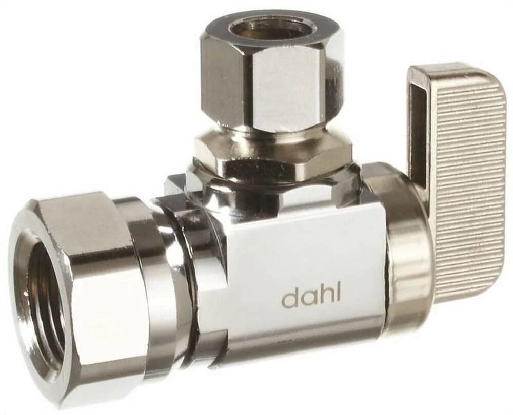 Wholesale π Dahl Valve Mini-Ballβ’ 3/8 in. FIPS x OD Compression Lever Angle Supply Stop Valve in Rough Brass π