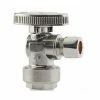 Budget 🛒 Boshart Industries 1/2 x 3/8 in. Push x Compression Oval Angle Supply Stop Valve in Chrome Plated ⭐