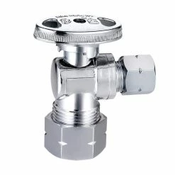 Promo 🧨 Sioux Chief KwikStop® 5/8 x 3/8 in. OD Compression Lever Handle Angle Supply Stop Valve in Polished Chrome 🎉