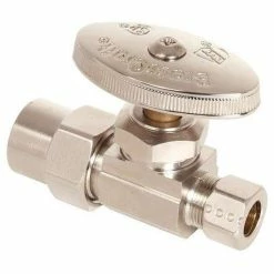 Coupon 💯 BrassCraft 1/2 x 3/8 in. Solvent Weld x OD Compression Knurled Straight Supply Stop Valve in Satin Nickel ⌛