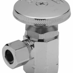 Flash Sale 👏 Zurn 1/2 x 3/8 in. MIPT x OD Tube Full Handle Angle Supply Stop Valve in Chrome Plated 💯