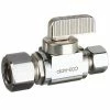 Buy 🔔 Dahl Valve Mini-Ball™ 1/2 x 3/8 in. OD Compression Loose Key Straight Supply Stop Valve in Chrome Plated ❤️