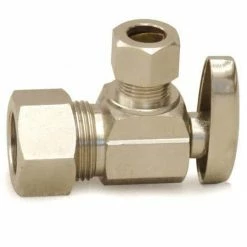 Wholesale 🔥 Uponor ProPex® 1/2 x 3/8 in. Compression Oval Handle Angle Supply Stop Valve in Nickel Plated 💯