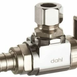 Deals 🤩 Dahl Valve Mini-Ball™ 1/2 x 3/8 x 1/4 in. FIPS x OD Compression x OD Compression Lever Angle Supply Stop Valve in Chrome Plated ✔️