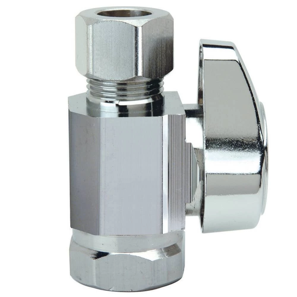 Flash Sale ๐ BrassCraft G2R10 Series 1/4 in x 3/8 in Lever Handle Straight Supply Stop Valve in Polished Chrome ๐