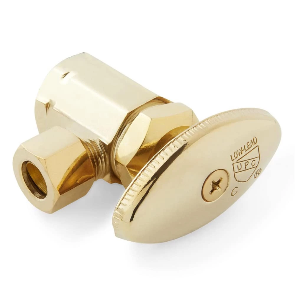 Top 10 ๐ Signature Hardware 1/2 x 3/8 in. NPT x OD Tube Knob Angle Supply Stop Valve in Polished Brass ๐
