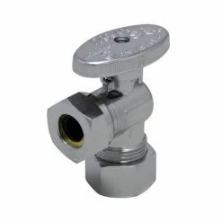 Best Sale ✔️ PROFLO® 5/8 x 7/16 x 1/2 in. OD Compression x Slip x Slip Lever Angle Supply Stop Valve in Chrome Plated 😍