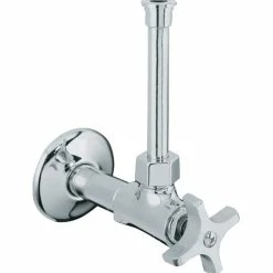Best Sale 😍 KOHLER 1/2 in. NPT Four Arm Angle Supply Stop Valve in Polished Chrome ⭐