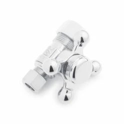 Deals 🧨 Signature Hardware 5/8 x 3/8 in. OD Tube x OD Compression Cross Straight Supply Stop Valve in Chrome 🔥