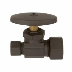 Coupon 🤩 Brasstech Model 412 1/2 x 3/8 in. Compression x OD Compression Oval Straight Supply Stop Valve in Oil Rubbed Bronze 💯