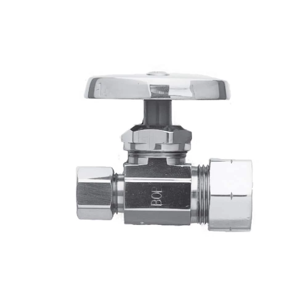 Outlet ๐ Brasstech Model 412 1/2 x 3/8 in. Compression x OD Compression Oval Straight Supply Stop Valve in Polished Chrome ๐ฏ