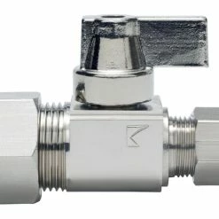 New ✔️ Sioux Chief 129 Series 5/8 x 3/8 in. Compression Lever Straight Supply Stop Valve in Bright Nickel 🌟