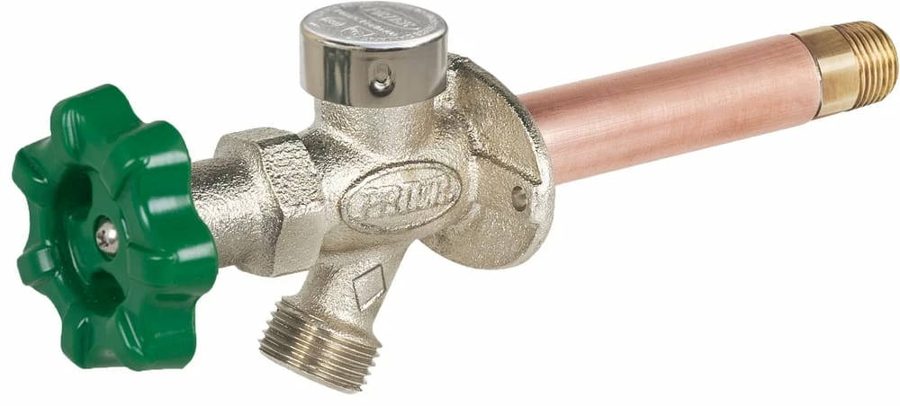 Coupon 🤩 Prier Products P-164 Series 8 x 3/4 in. PEX Crimp Brass Quarter-Turn Anti-Siphon Wall Hydrant ⭐