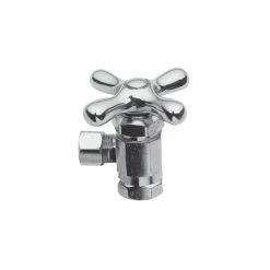 Coupon 😉 Brasstech Model 404X 3/8 in. IPS x OD Compression Cross Angle Supply Stop Valve in Polished Chrome ⭐