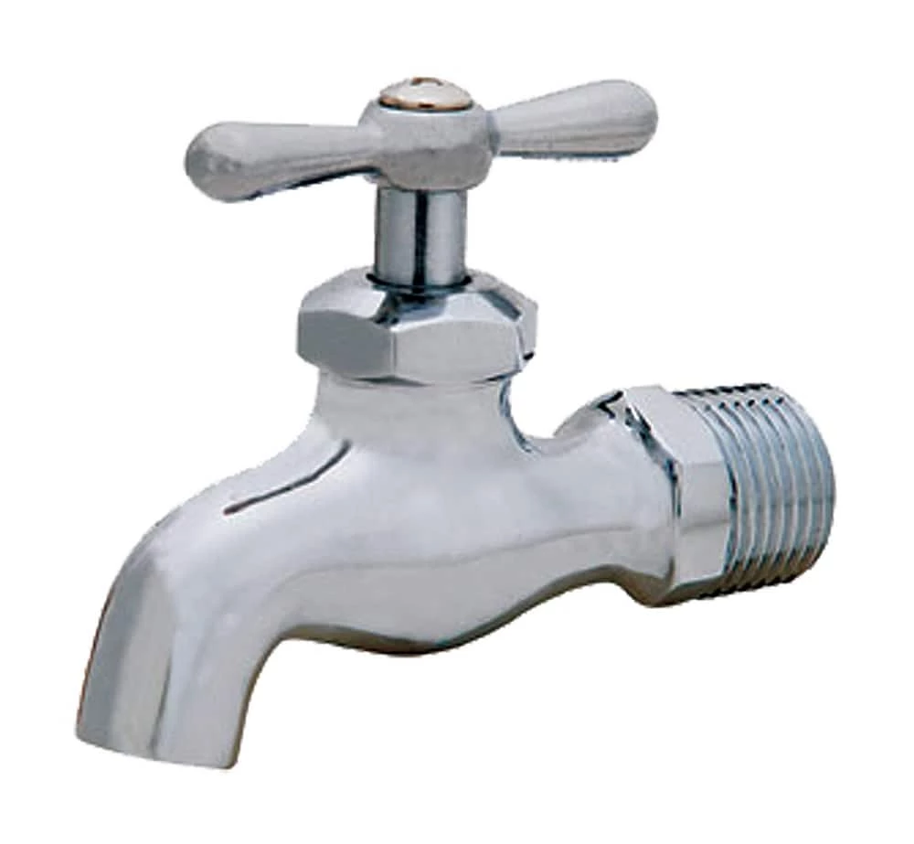 Best Pirce 🌟 Matco-Norca 1/2 in. Chrome Plated Brass MIPS x Plain End Tee Hose Bibb 😍