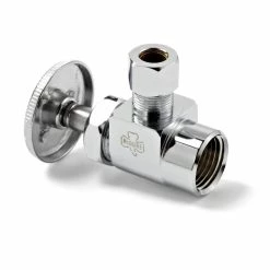 Hot Sale ✔️ McGuire Manufacturing 1/2 x 3/8 in. IPS x OD Tube Wheel Angle Supply Stop Valve in Chrome Plated 🎁