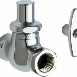 Best deal 🔥 Chicago Faucets 1/2 in. FNPT T-handle Straight Supply Stop Valve in Polished Chrome 🎁