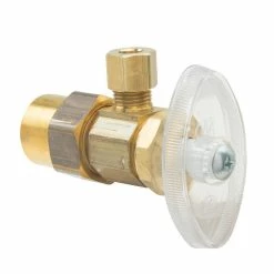 Promo ⌛ BrassCraft PR09 Series 1/2 x 1/4 in. Solvent Weld x OD Compression Knurled Oval Handle Angle Supply Stop Valve in Rough Brass 🤩