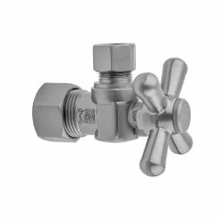 Discount 🔥 Jaclo Industries 621 5/8 in x 3/8 in Cross Handle Angle Supply Stop Valve in Satin Nickel ⌛