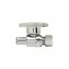 Best Sale 🤩 BrassCraft PlumbShop® 1/2 x 3/8 in. Barbed x OD Compression Straight Supply Stop Valve in Chrome Plated 🔥