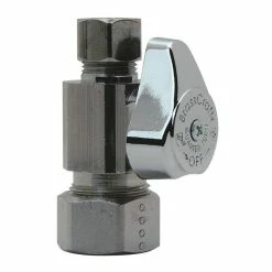 Cheap 🔔 BrassCraft 1/2 x 3/8 in. Compression x OD Compression Straight Supply Stop Valve in Chrome ❤️