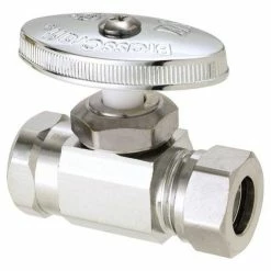 Buy 😉 BrassCraft O3305 Series 1/2 in. FIPT x Slip Knurled Oval Handle Straight Supply Stop Valve in Chrome Plated 🛒