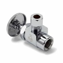 Cheapest 🎉 McGuire Manufacturing 3/8 in. OD Tube x OD Compression Knob Handle Angle Supply Stop Valve in Chrome Plated 👏