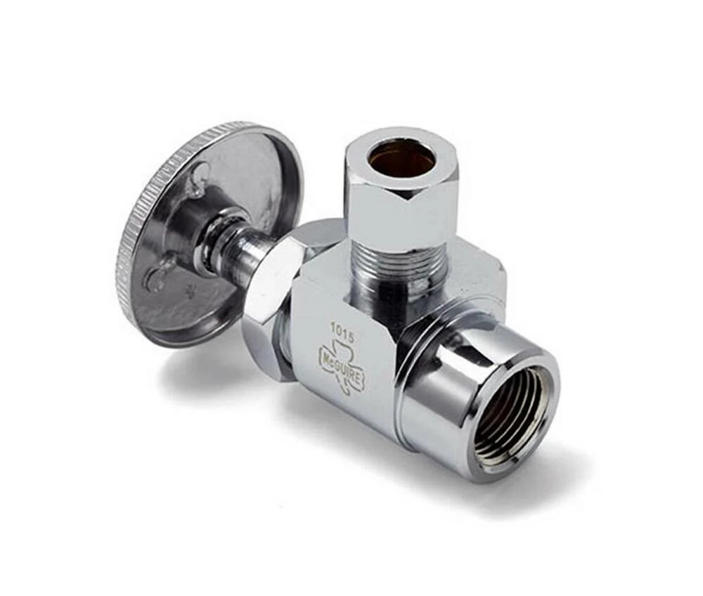 Cheapest ๐ McGuire Manufacturing 3/8 in. OD Tube x OD Compression Knob Handle Angle Supply Stop Valve in Chrome Plated ๐
