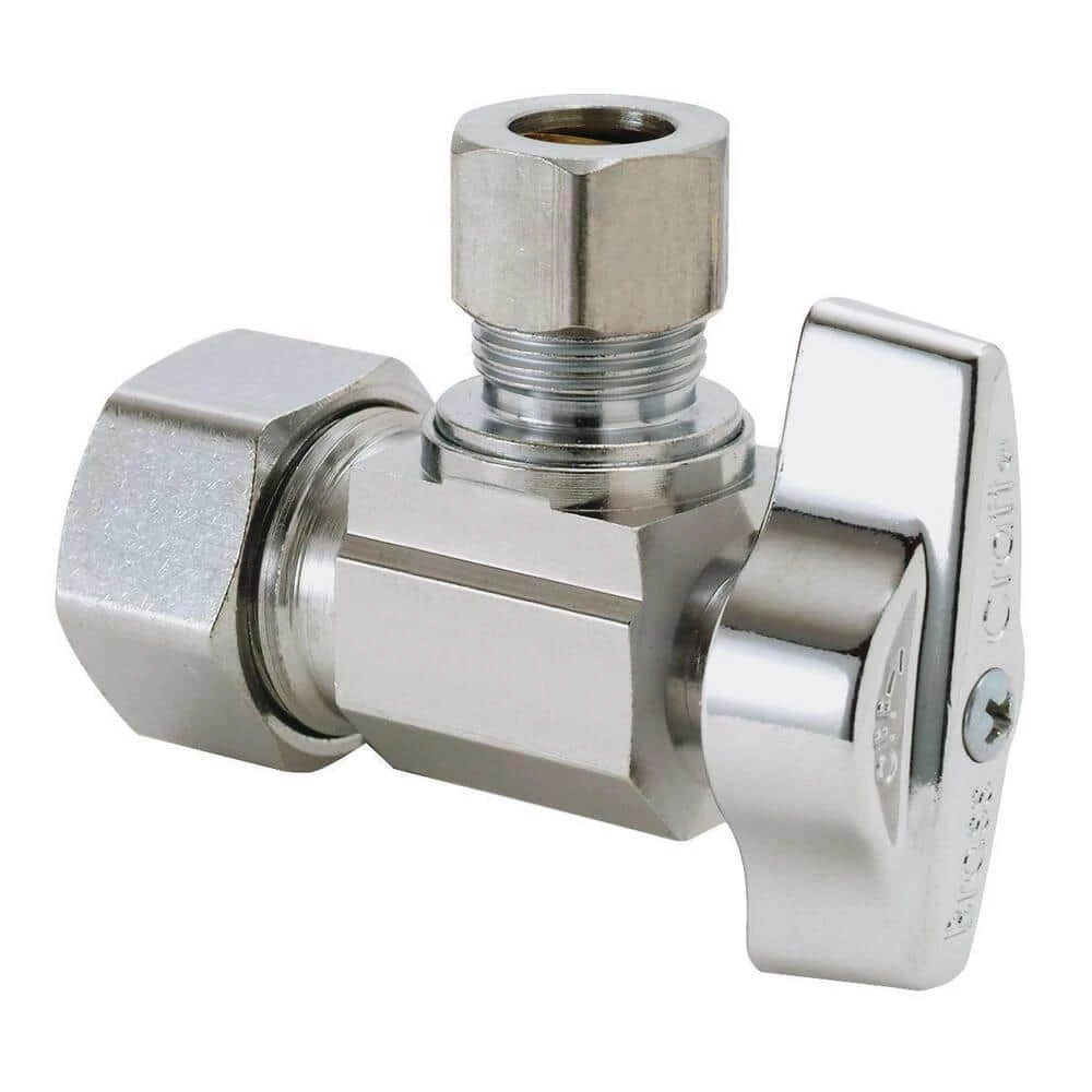Wholesale ๐ BrassCraft 1/2 x 3/8 in. Compression x OD Compression Angle Supply Stop Valve in Chrome ๐