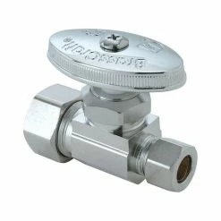Best deal 🔔 BrassCraft OCR14 Series 1/2 in x 3/8 in Knurled Handle Straight Supply Stop Valve in Chrome Plated ⌛