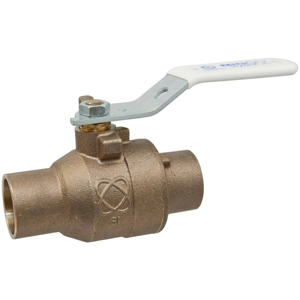 Deals โจ NIBCO S-585-66-LF 1-1/2 in. DZR Silicon Bronze Full Port Solder 600# Ball Valve ๐