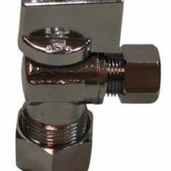 Outlet 🧨 PROFLO® 5/8 x 1/4 in. OD Tube Knob Handle Angle Supply Stop Valve in Chrome Plated 🎉
