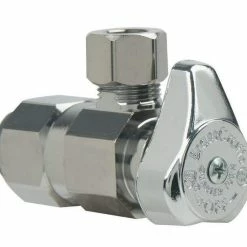 Cheap 😉 BrassCraft G2PS09X Series 1/2 x 3/8 in. Push-to-Connect x OD Compression Angle Supply Stop Valve in Chrome Plated ❤️