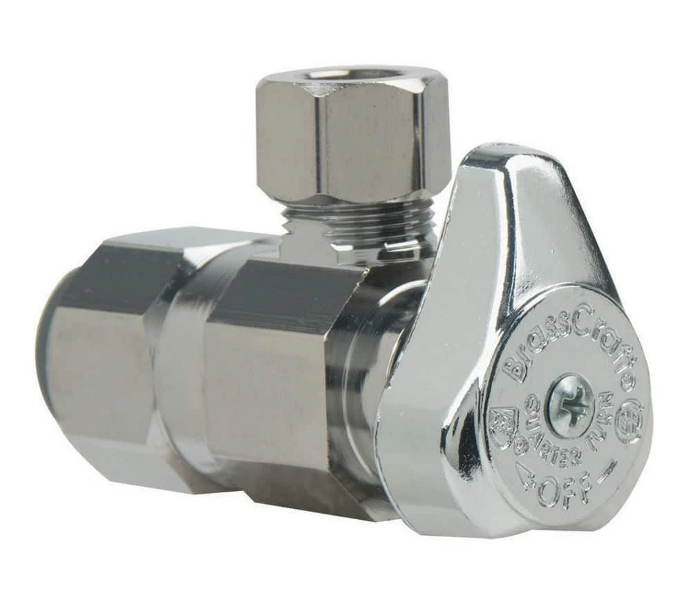 Cheap 😉 BrassCraft G2PS09X Series 1/2 x 3/8 in. Push-to-Connect x OD Compression Angle Supply Stop Valve in Chrome Plated ❤️