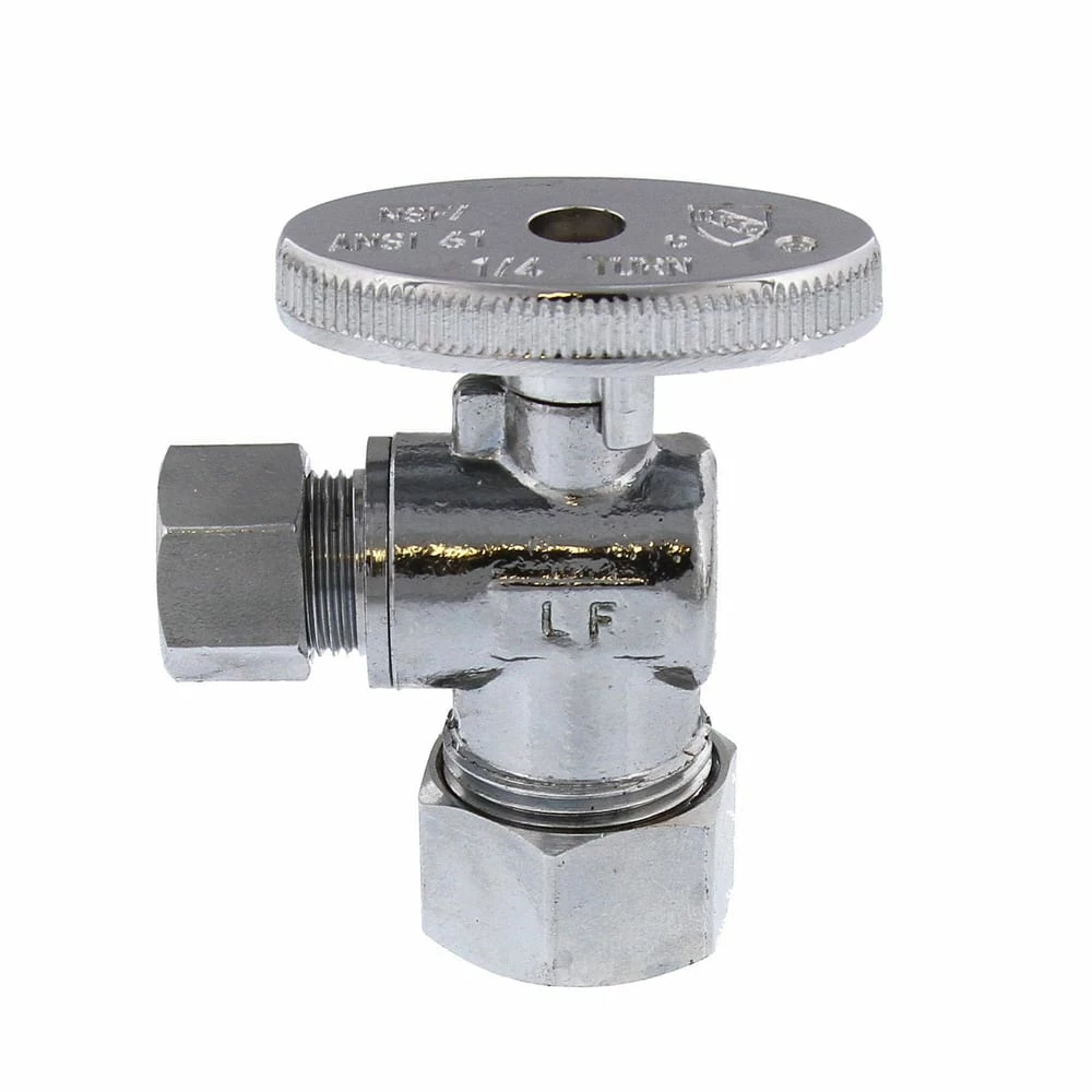 Discount ๐ฅ Jones Stephens 5/8 x 3/8 in. OD Compression Oval Angle Supply Stop Valve in Chrome Plated ๐