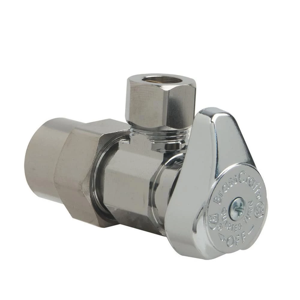 Wholesale ✨ BrassCraft G2PR19X Series 1/2 x 3/8 in. Solvent Weld x OD Compression Angle Supply Stop Valve in Chrome Plated 🔔