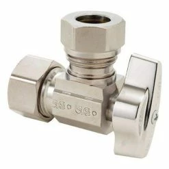 Cheapest ✨ BrassCraft KT™ Series 1/2 in. Compression x Slip Lever Handle Angle Supply Stop Valve in Chrome Plated 🌟