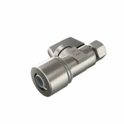Budget 💯 PROFLO® FastFit™ 5/8 x 3/8 in. Push x OD Tube Knob Straight Supply Stop Valve in Brushed Nickel ✨
