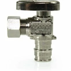 Outlet 🥰 Uponor ProPex® 1/2 x 3/8 in. F1960 x Compression Oval Handle Angle Supply Stop Valve in Chrome Plated ⌛