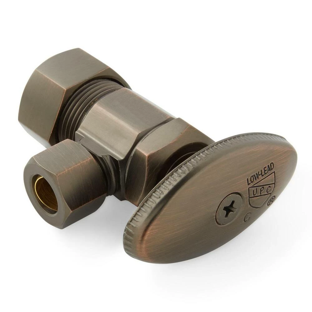 Coupon ๐ฅ Signature Hardware 5/8 x 3/8 in. NPT x OD Compression Knob Angle Supply Stop Valve in Oil Rubbed Bronze ๐ - Image 2