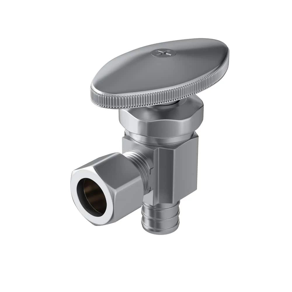 Best deal ✨ PROFLO® 1/2 PEX x 3/8 in. OD COMP Multi-Turn Angle Supply Stop Valve in Chrome (Low Lead) 🎁 - Image 2
